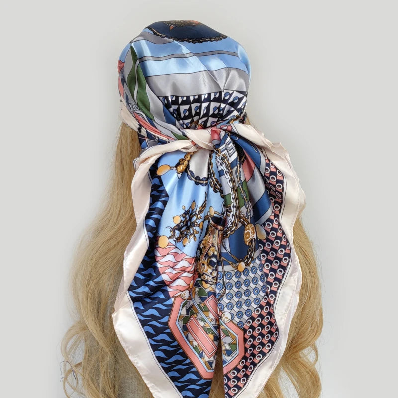 Women Printed Pre-tie Headscarf