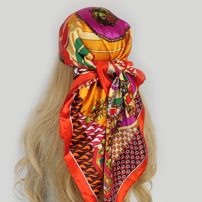 Women Printed Pre-tie Headscarf