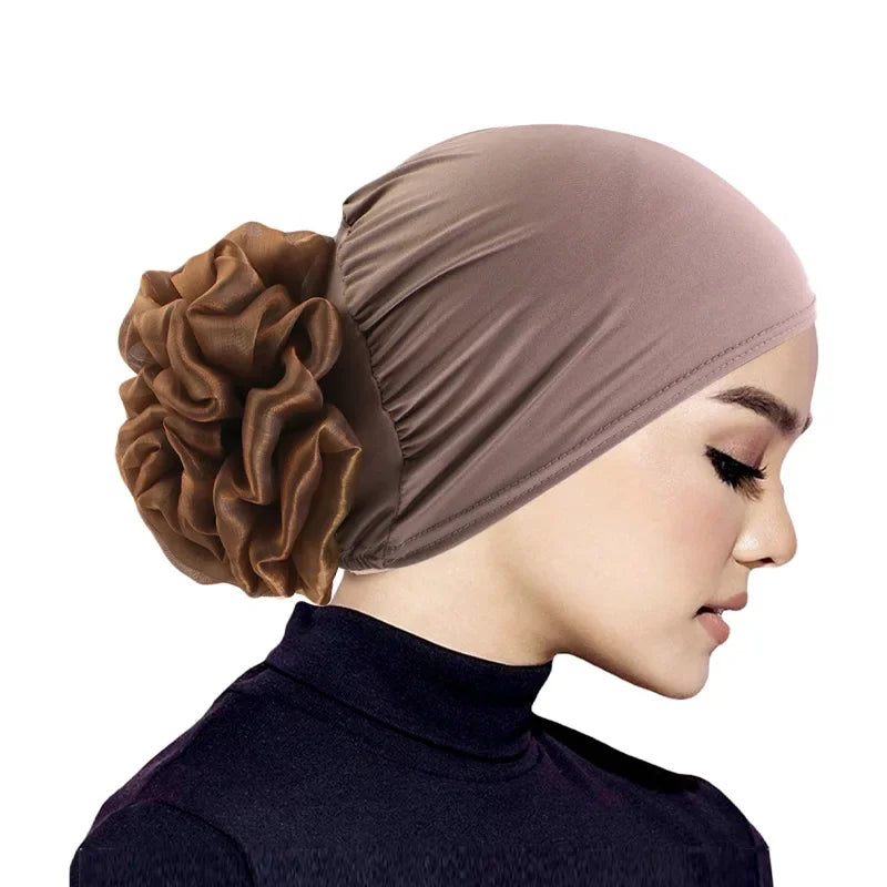 Women's Turban Big Flower Elastic Cloth Hair Bands