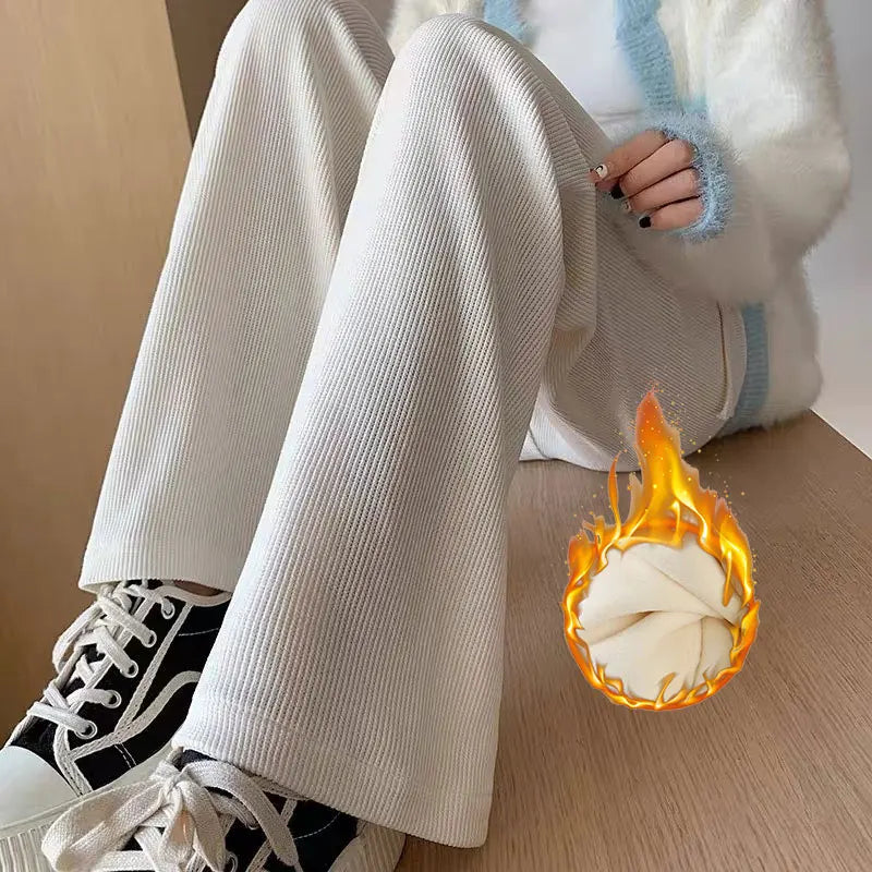 Women's Fleece Wide Leg Pants