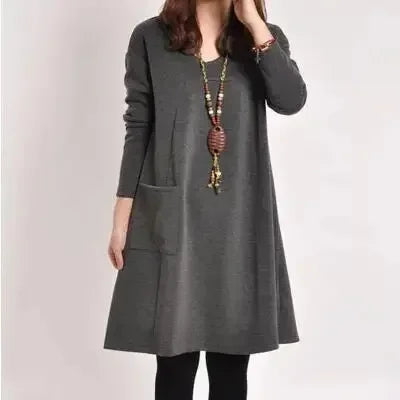 Autumn/Winter Plus Size Women's Dress
